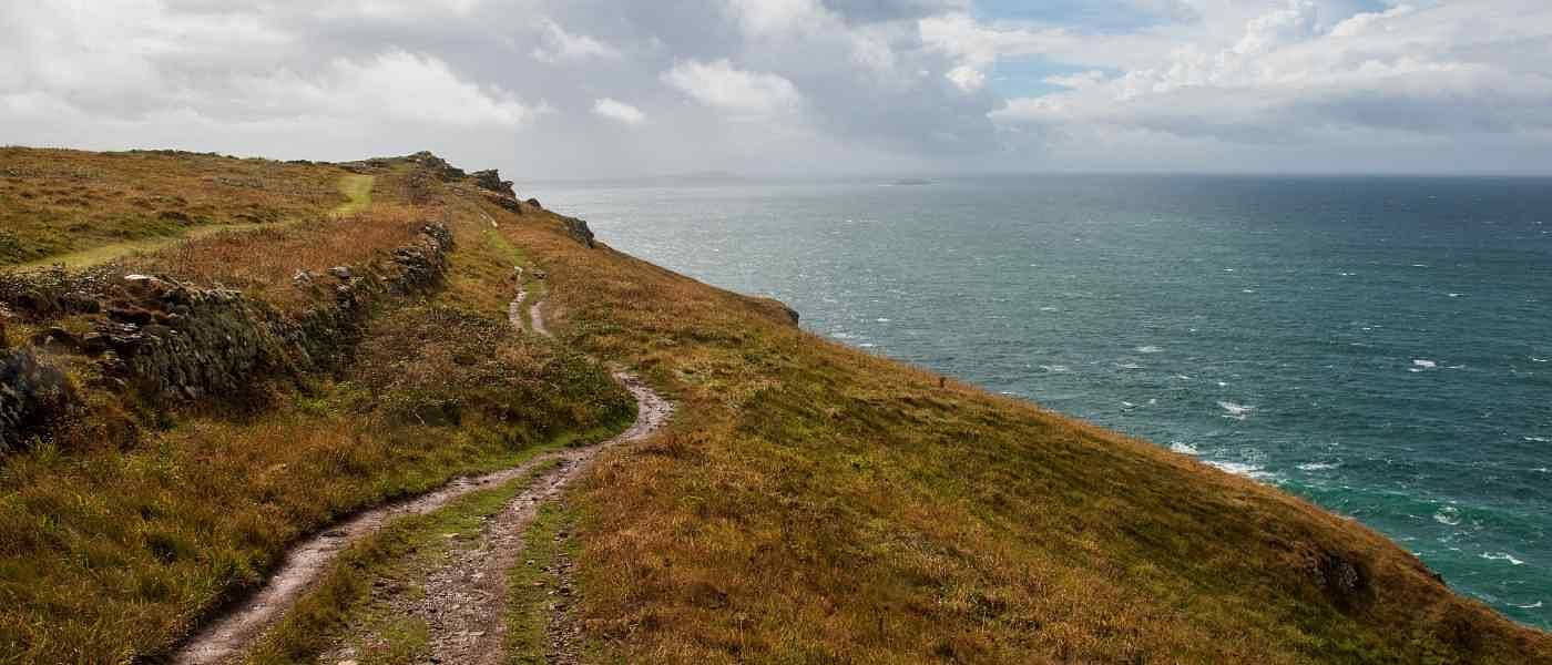 Cliff path overlooking the sea