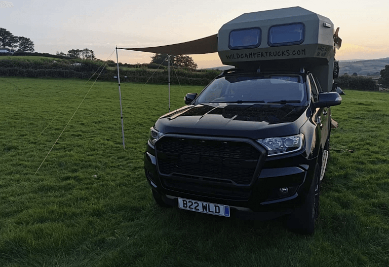 Wild Camper Truck with the awning out